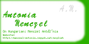 antonia menczel business card